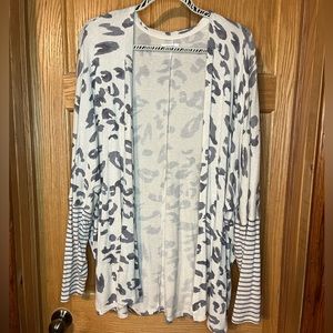 Maurice’s Cheetah & Striped Cardigan